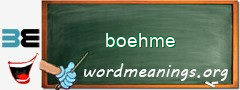 WordMeaning blackboard for boehme